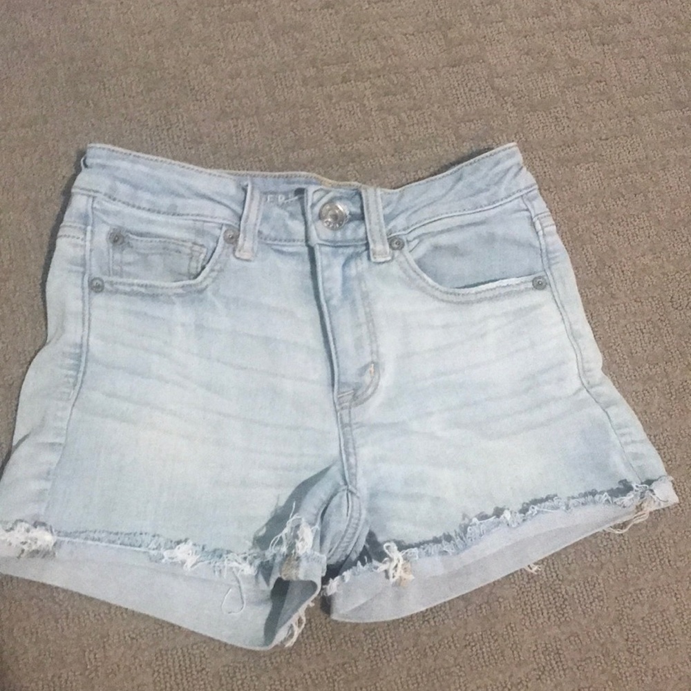 Light blue American eagle jean shorts